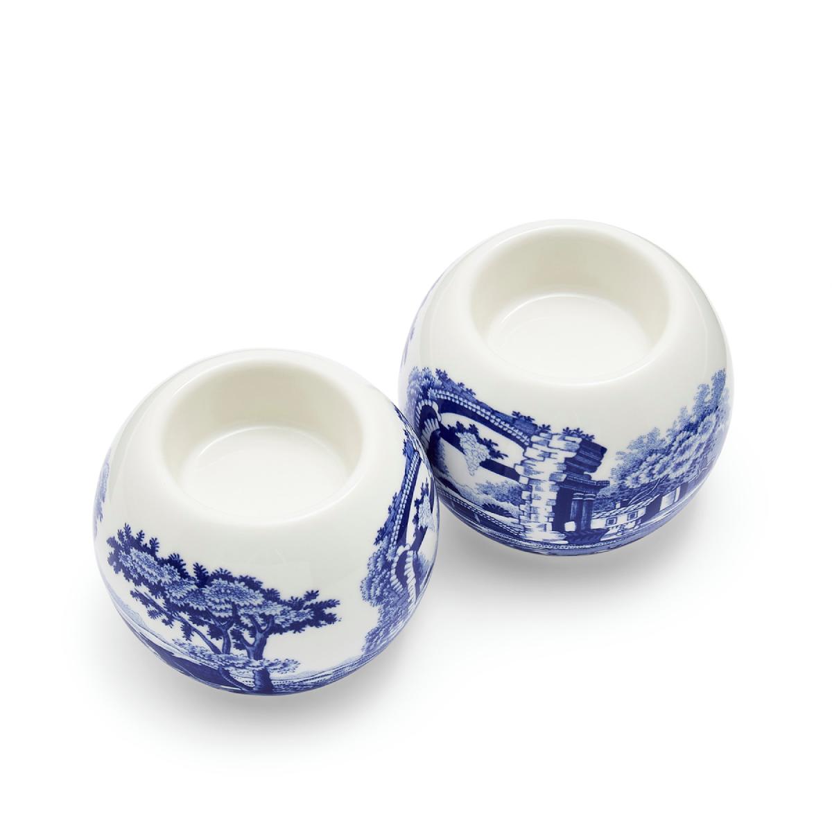 Blue Italian Tealight Holders, Set of 2 image number null